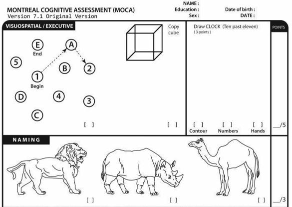 montreal cognitive assessment moca trump